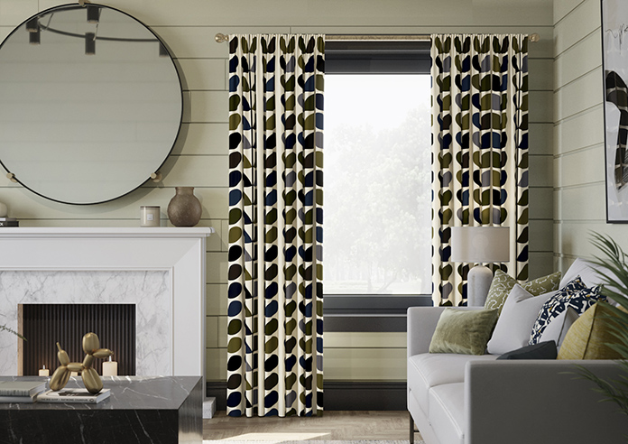 Orla Kiely Multi Stem, Moss - Made to Measure Curtains - Image 3